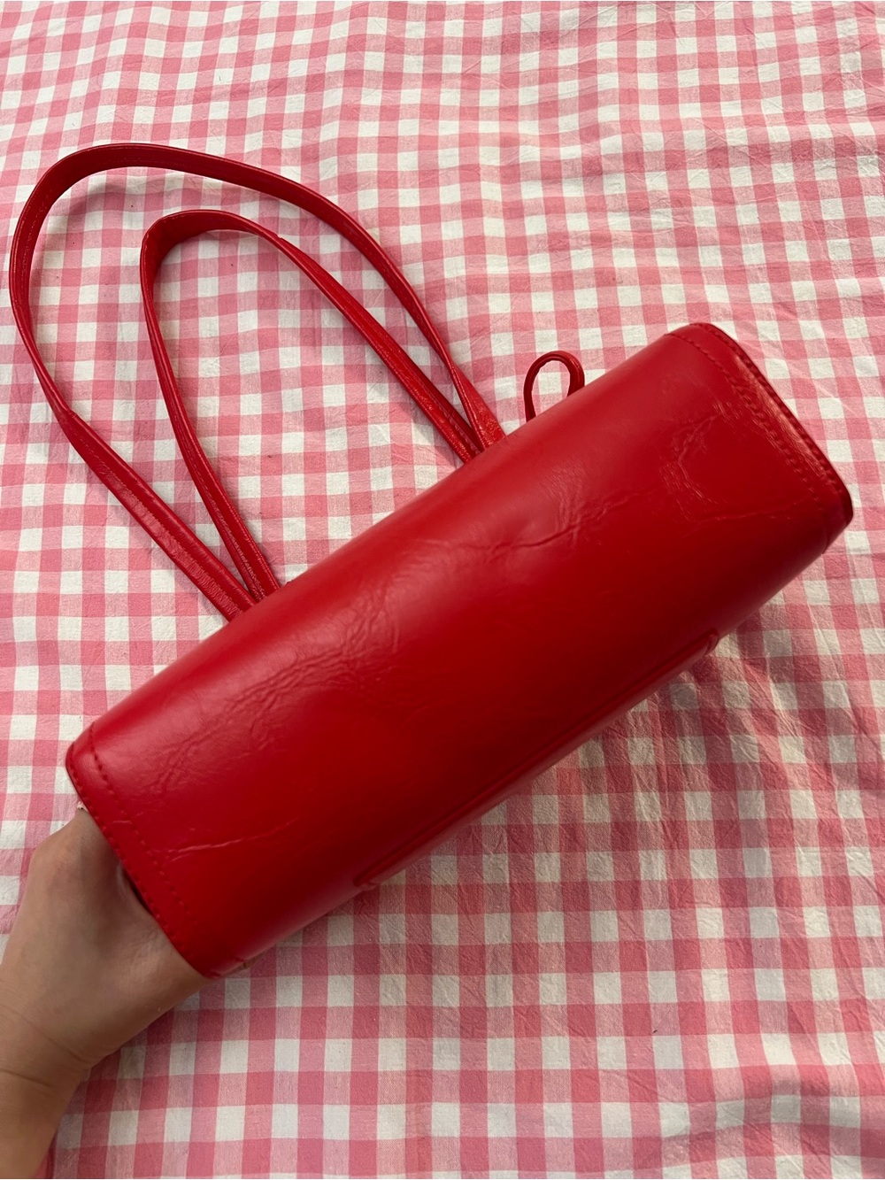 Kimchi Blue Bow Bowler Bag (Color: Red) - Picture 9 of 13